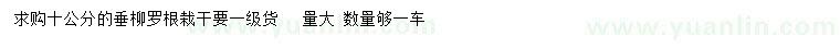 求購10公分垂柳