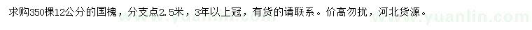 求購12公分國槐