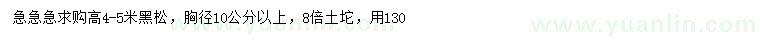 求購胸徑10公分以上黑松