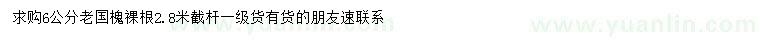 求購6公分老國槐