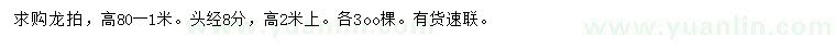 求購(gòu)頭徑8公分龍拍