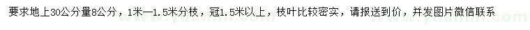 求購30公分量地徑8公分金桂