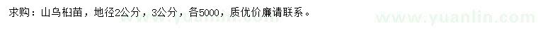 求購地徑2、3公分山烏桕