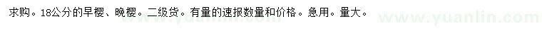 求購18公分早櫻、晚櫻