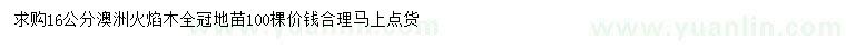 求購(gòu)16公分澳洲火焰木
