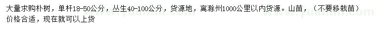 求購(gòu)18-50公分樸樹(shù)
