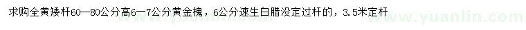 求購(gòu)6-7公分黃金槐、6公分速生白蠟