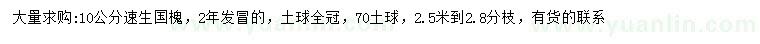求購10公分速生國槐