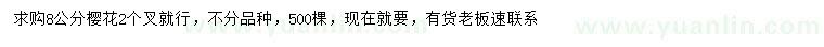 求購8公分櫻花