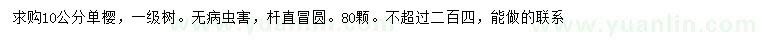 求購10公分單櫻