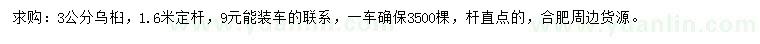 求購3公分烏桕