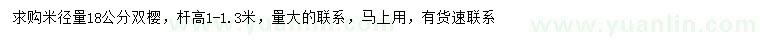 求購(gòu)米徑18公分雙櫻