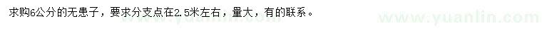 求購(gòu)6公分無(wú)患子
