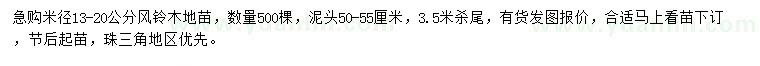 求購米徑13-20公分風(fēng)鈴木