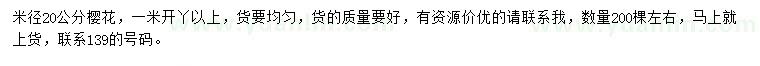 求購米徑20公分櫻花