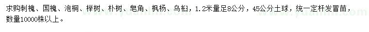 求購刺槐、國槐、泡桐等