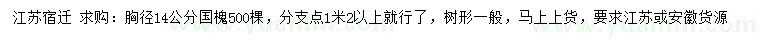 求購胸徑14公分國槐