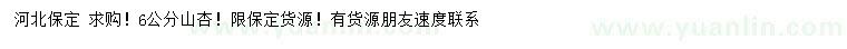 求購6公分山杏