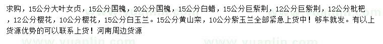 求購大葉女貞、國(guó)槐、白蠟等