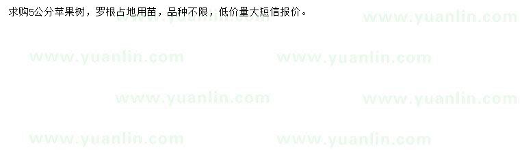 求購(gòu)5公分蘋果樹