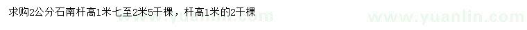 求購(gòu)2公分石南