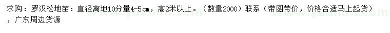 求購10量4-5公分羅漢松
