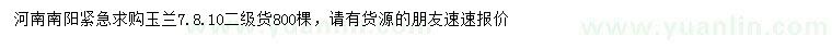 求購7、8、10公分玉蘭