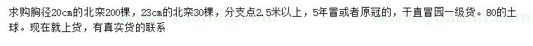 求購胸徑20、23公分北欒