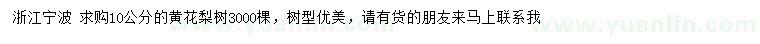 求購10公分黃花梨樹