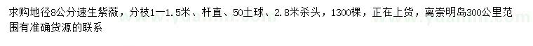 求購地徑8公分速生紫薇