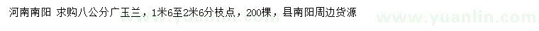 求購8公分廣玉蘭