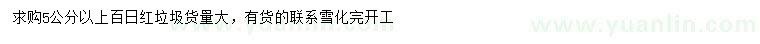 求購5公分以上百日紅