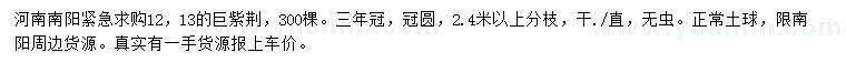 求購(gòu)12、13公分巨紫荊