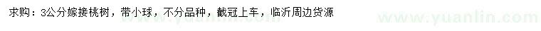 求購3公分嫁接桃樹