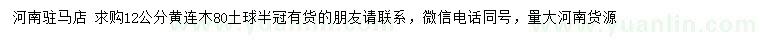 求購12公分黃連木