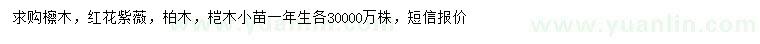 求購檫木、紅花紫薇、柏木等