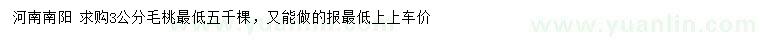 求購(gòu)3公分毛桃