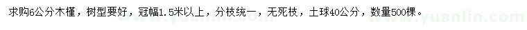 求購6公分木槿