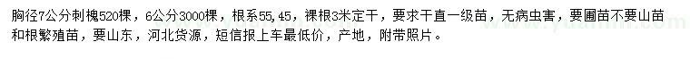 求購胸徑6、7公分刺槐