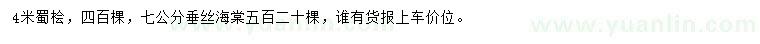 求購4米蜀檜