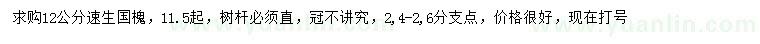 求購12公分速生國槐