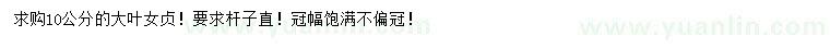 求購(gòu)10公分大葉女貞