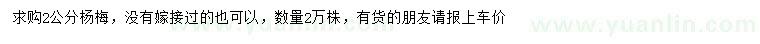 求購2公分楊梅