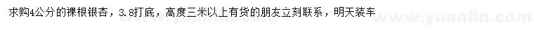 求購4公分銀杏