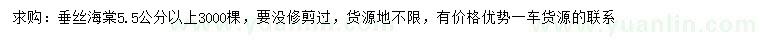 求購(gòu)5.5公分垂絲海棠