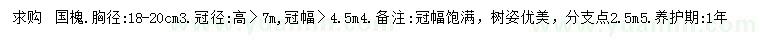 求購18-20公分國槐