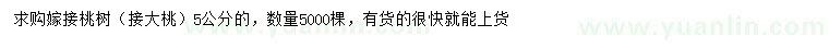 求購(gòu)5公分嫁接桃樹(shù)