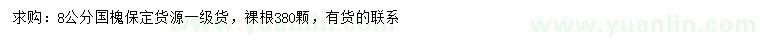 求購8公分國槐