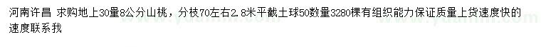 求購(gòu)地上30量8公分山桃