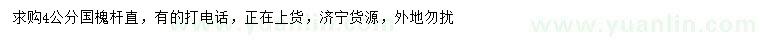 求購(gòu)4公分國(guó)槐